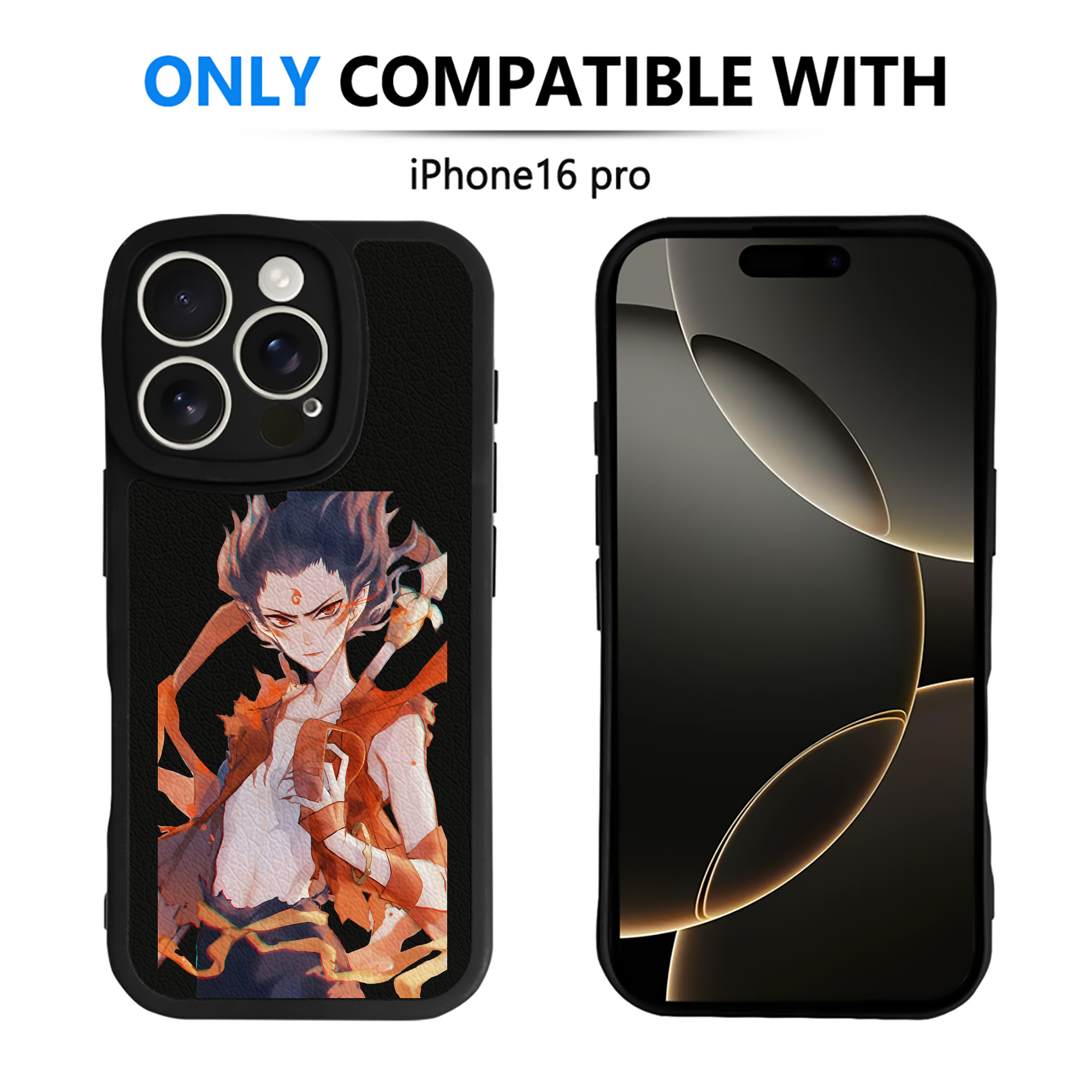（画像用） Ne Zha 2 ナタ 魔童の大暴れ 【iPhone 16シリーズ対応】シリコンスマホケース（レザー調） 材質：シリコン